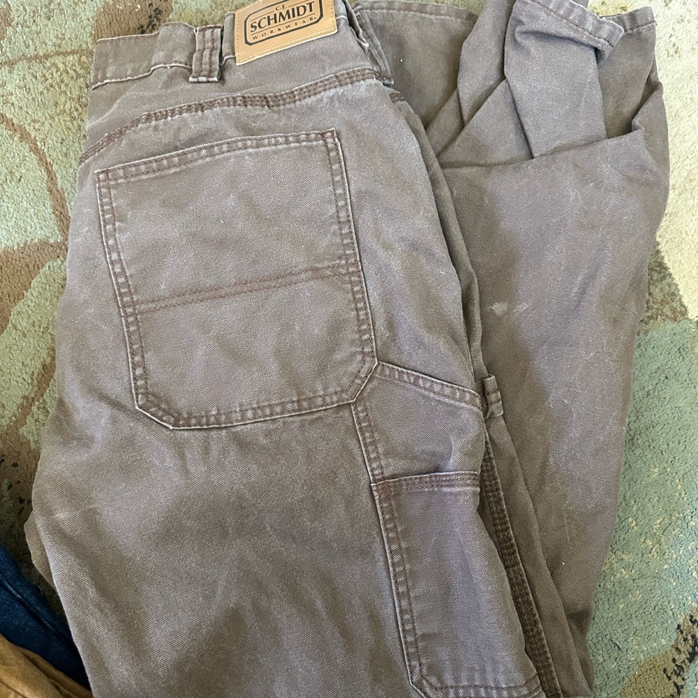 Schmidt Men's Brown Work Pants